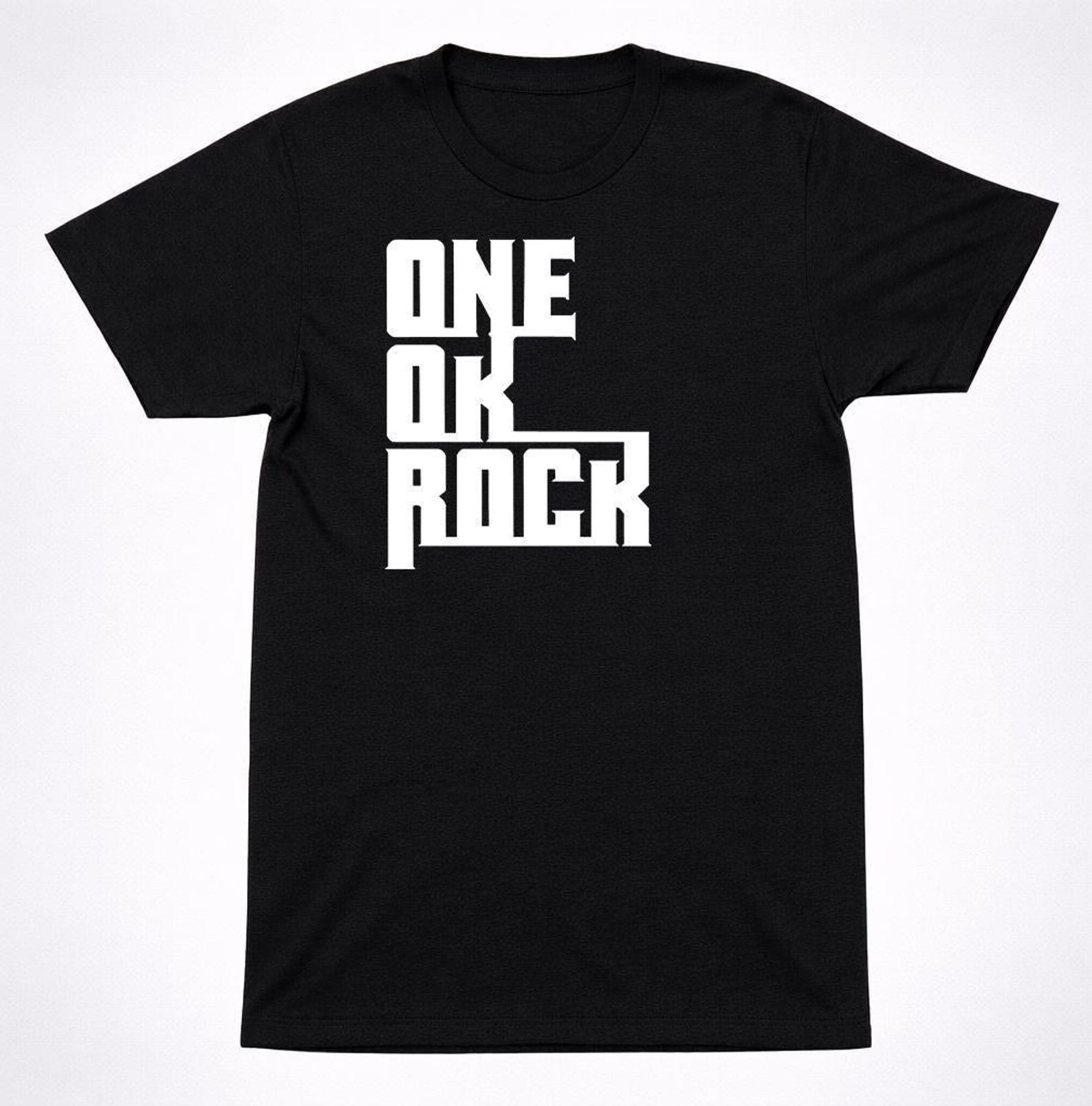 One Ok Rock Shirt: Minimal Black Graphic with Skull Logo S
