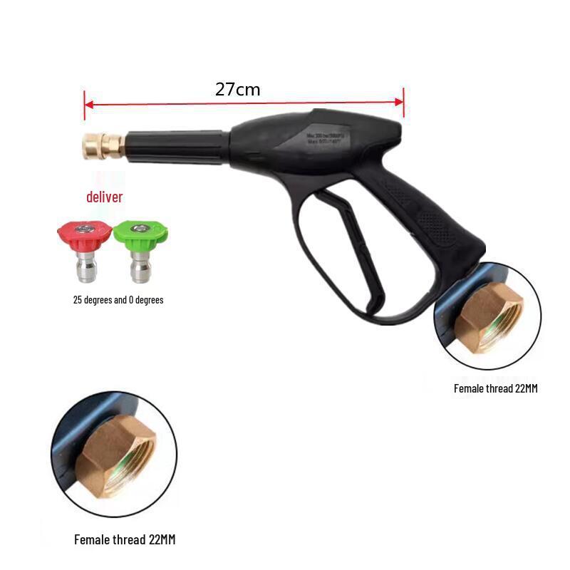 High-Pressure Car Wash Water Gun with Quick-Connect Nozzle
