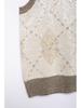 2024 Autumn Women's Retro Diamond Pattern Knit Vest