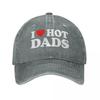 2026 Mi Piacciono i Papà Caldi Cappellino da Baseball per Uomini Donne Denim Usurato Cappellino da Sole per Esterno Tutte le Stagioni Cappelli da Viaggio Cappellino