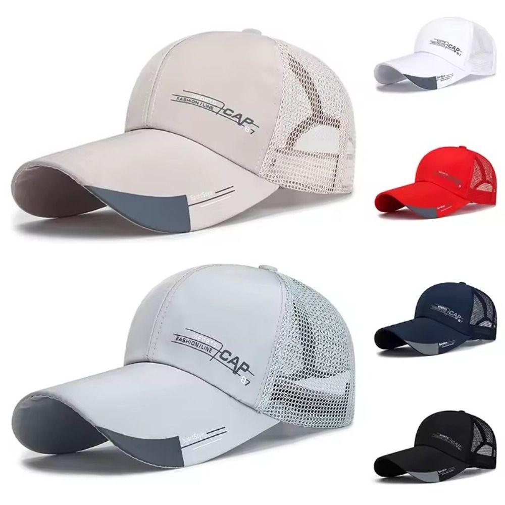 Wide Brim Mesh Baseball Cap Breathable Hip Hop Hats Unisex Sun Visor Hat  Summer