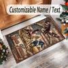 American Patriotic Theme Crystal Velvet Rug Personalized Custom Name Text Soft Floor Mat Home Decor