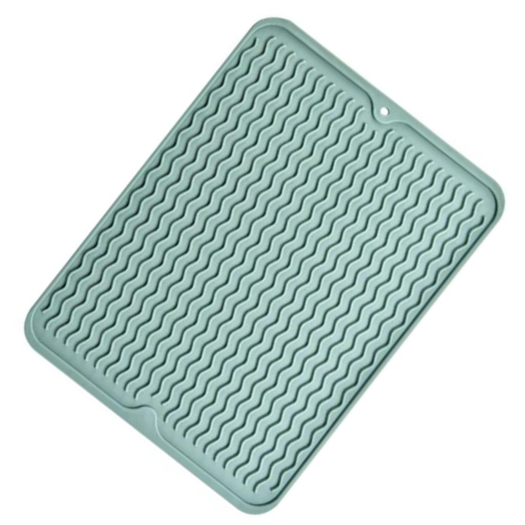 Table Insulating Rubber Mat Anti Slip Waterproof Heat Resistant Dish Drying Placemat for Kitchen