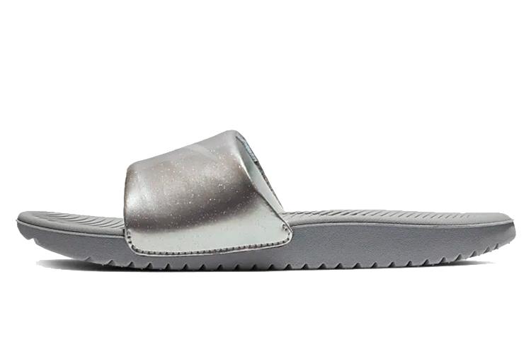 Nike Kawa EVA Slip Resistant And Breathable Kids  Slippers Silver Gray Kids  819352-007 28