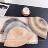 Autumn and Winter Models Gradually Change Striped Fashion Knitted Hat Children Versatile Casual Bucket Hat Cold Warm Bucket Wool Hat