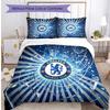 Chelsea FC Pattern Printed 3PCS Bedding Set Soft Skin-Friendly Washable Duvet Cover & Pillowcases Set All Season Bedroom