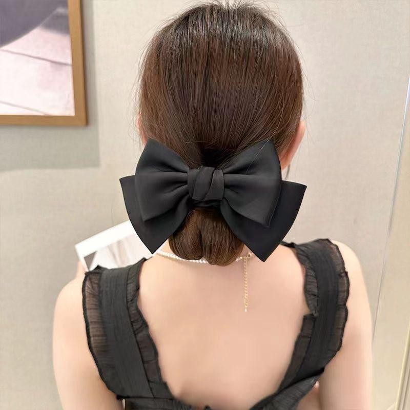 New Korean Satin Big Bow Hair Rope Girl's Sweet and Versatile Large Hair Ring Head Rope Hair Rubber Band Ornament Headwear Gifts