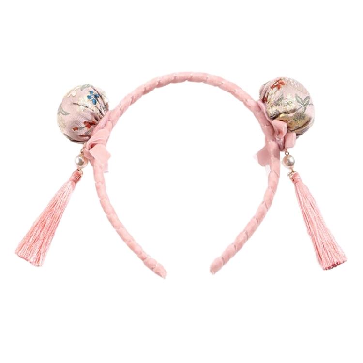 

Bun Hairband for Women and Girls Handmade Detailing Adjustable Size Headpieces for Bun Hairstyle Enthusiasts рожевий