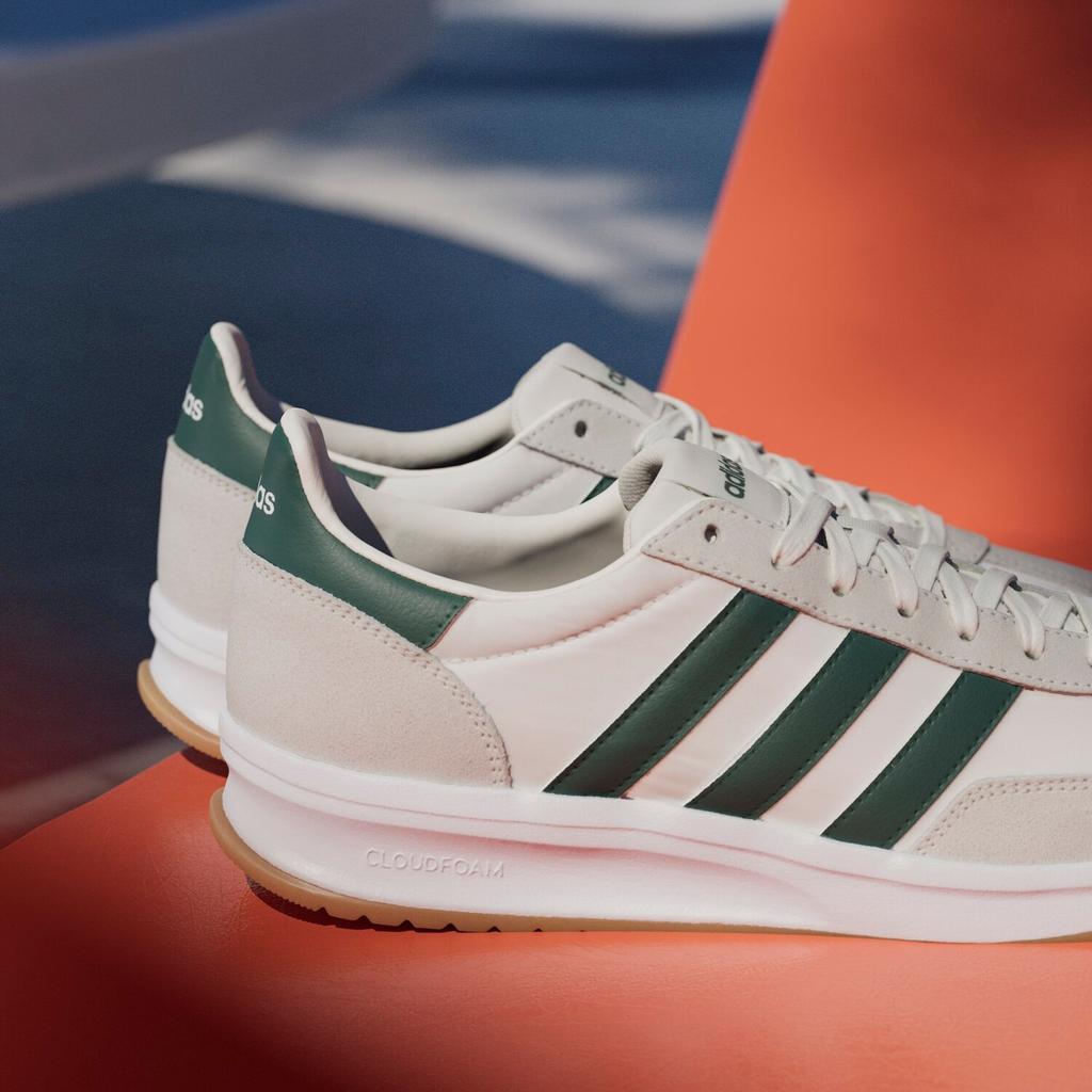 Кроссовки Adidas Run 70s 2.0 основной белый/коллегиальный зеленый/офф белый