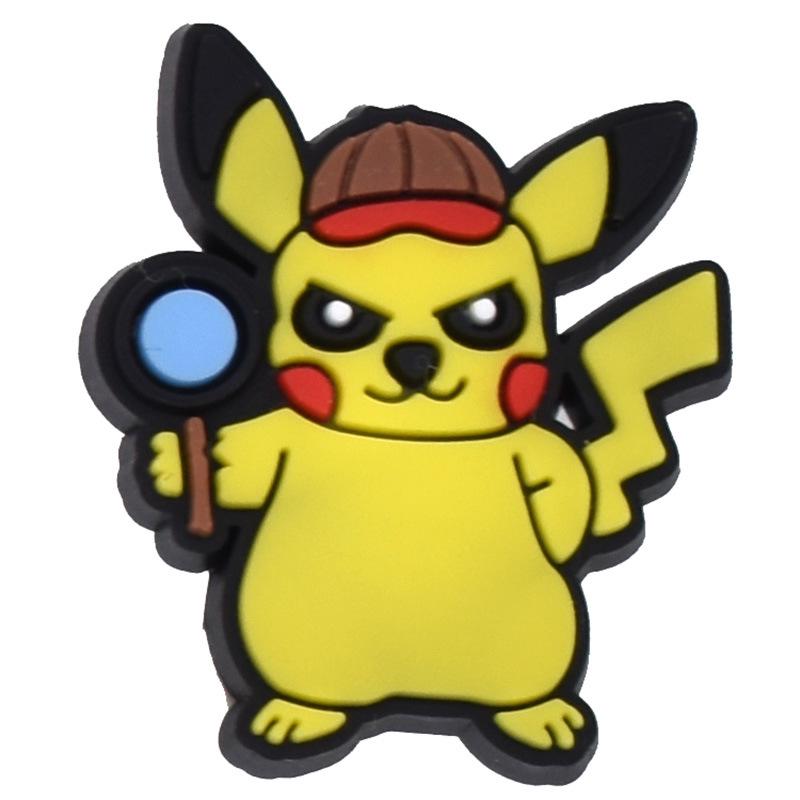 Pikachu PVC Shoe Charms - Soft Rubber Decorative Buckles for Crocs
