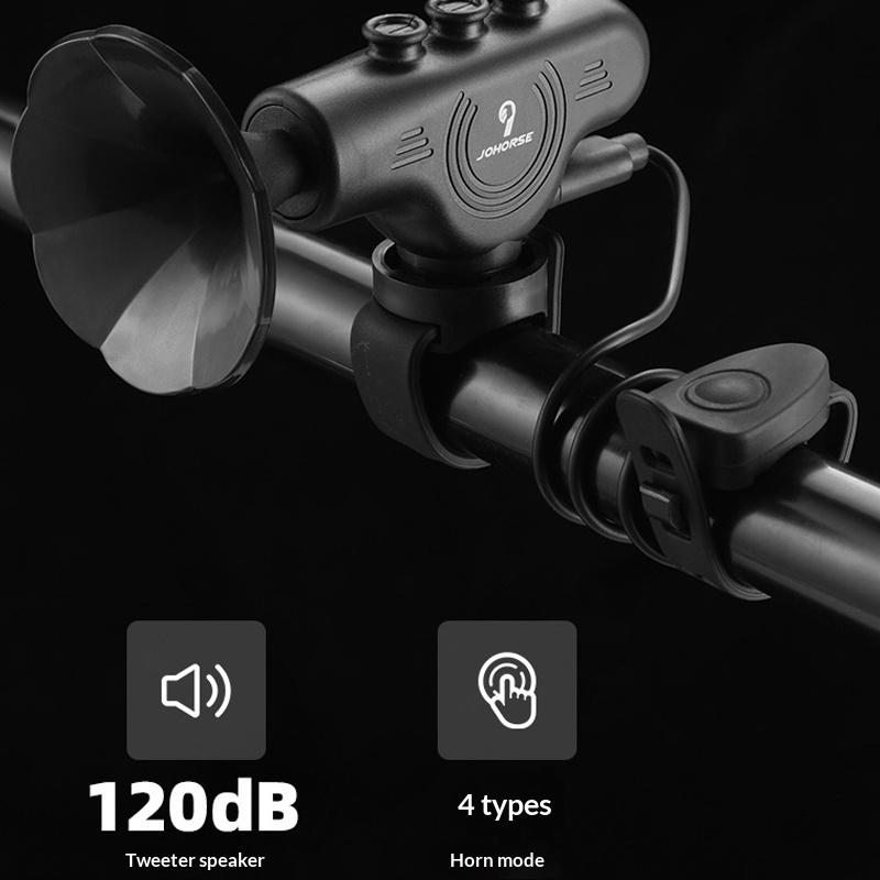 1Pc Waterproof Electric Bike Horn - 120dB Loud Multi-Tone Bicycle Bell with 4 Sounds
