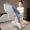Peluche Balena Gigante 55-135cm Animali Marini Blu Peluche Morbido Squalo Cuscino Abbracciabile Regalo