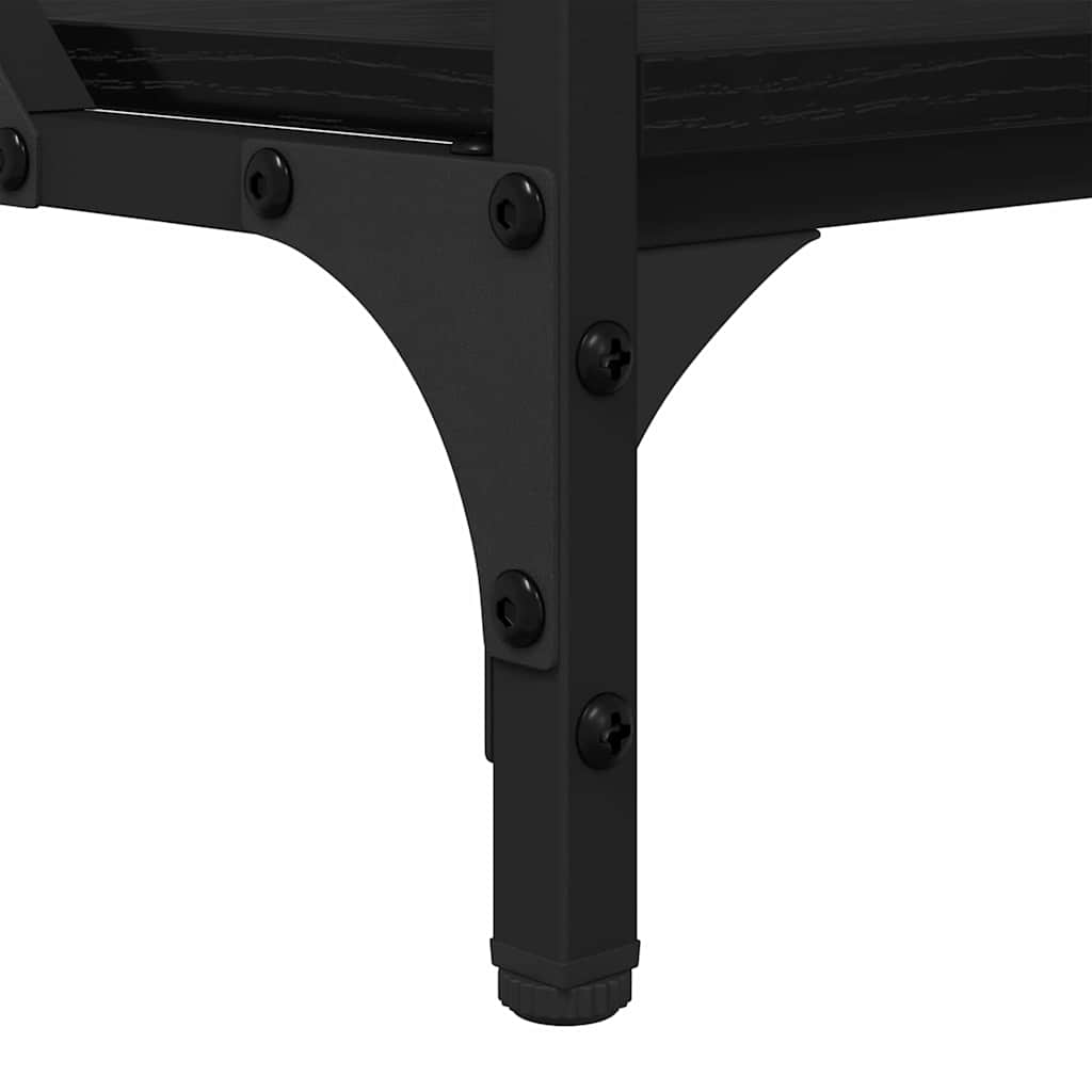 Coffee Table Black Oak Effect 100 X 50 X 50 Cm Engineered Wood