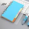 PP Divider Sheets 5Pcs Colored Ring Binder Dividers with Tabs Plastic Index Separator Tear-resistant Tab Pages 6-Ring Macaron Pastel Page Writable