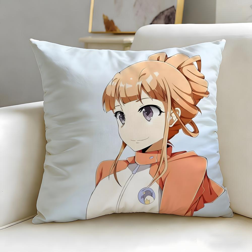 Anime A Place Further Than the Universe Cushion Cover Soft EasyWash Pillow Case Versatile for Couch Bed Travel and Office