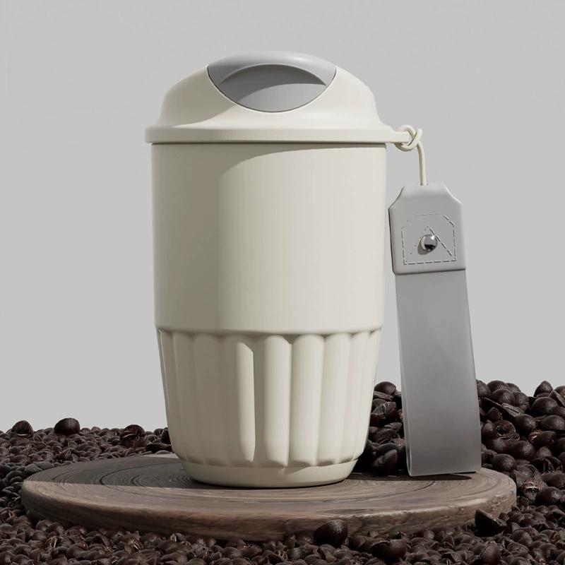 410ml Ceramic Liner Hot Water Bottle Coffee Cup Double Wall Stainless Steel Vacuum Insulated Hot Water Bottle for Coffee Thermal Mug Tumbler Gift