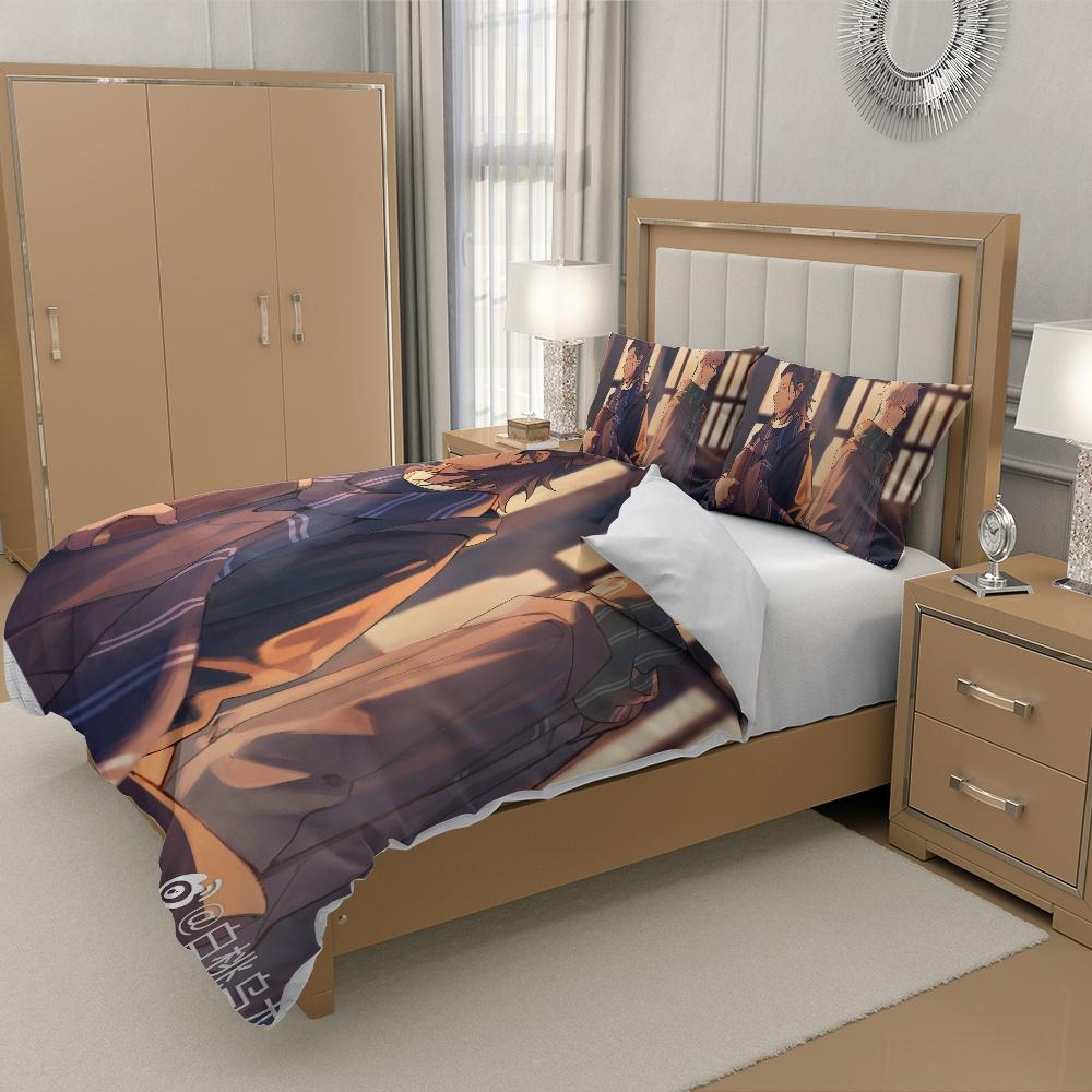 S-Satoru G-Gojo J-Jujutsu K-Kaisen Anime Bedding Set Duvet Cover Breathable Polyester US Twin Full Queen King, UK Single Double King