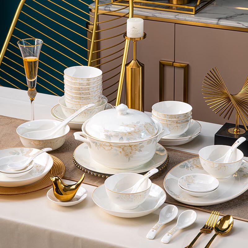 Jingdezhen 78-delars middagsservis med blomsterfe-motiv