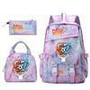 Cr7 Ronaldo 67 Print Student Rugzak Set met Lunchtas Etui Tienermeisjes School Reis Dagrugzak