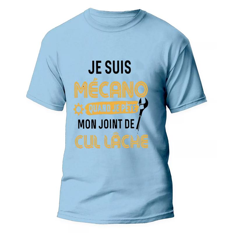 You Know I'm Mechano T Shirt Funny French Text Dad Gift Worker Humor Shirts Vintage Tee Casual Oversized Summer Fashion T-shirt