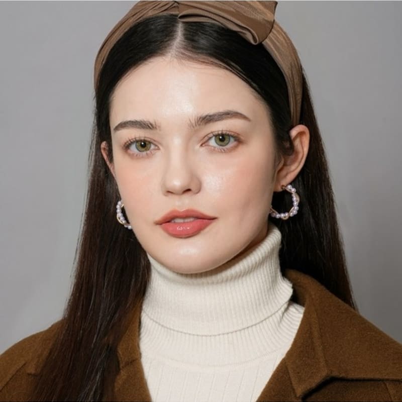 Dana Burton Breeze Pearl Hoop Earrings