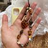 Plastic Beaded Phone Chain Pendant Telephone Lanyard Cellphone Rope Bracelet Fashion Keyring Keychain For Women Jewelry