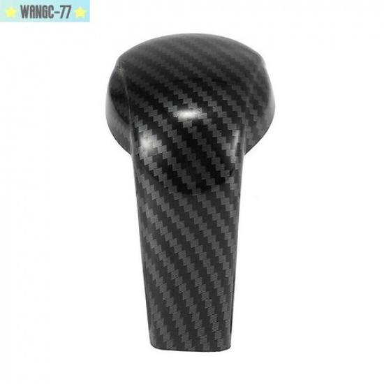Carbon Fiber Look Car Gear Shift Knob Cover Trim For Mazda 2 CX-3 CX-5 2016-