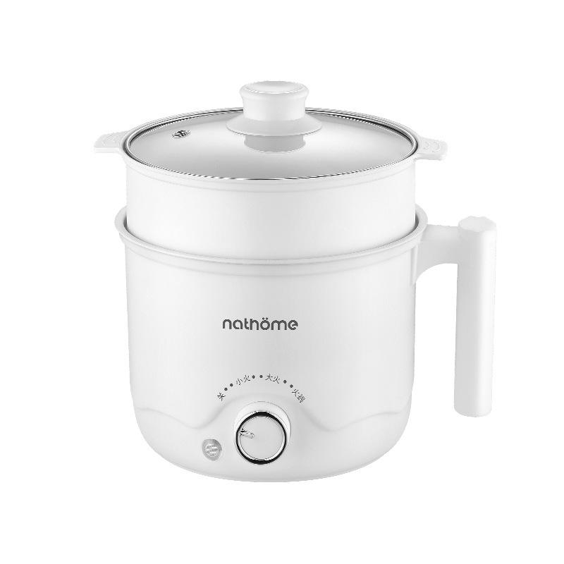 Multifunctional Mini Electric Cooker: All-in-One Pot for Steaming, Frying, Braising, and Cooking - Perfect for Dormitory Use.