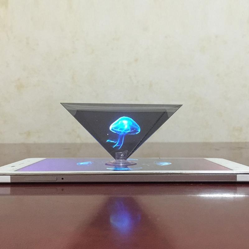 652F Video Stand Universal 3D Hologram Py-ramid Display Projector for Smart Mobile