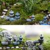 Resin Pond Tower - Mini Retro Fairy Tale Garden Decoration. DIY Mini Landscape Home Accessory with Terrace Design
