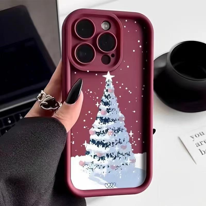 Christmas Tree Is Suitable for Iphone16promax Mobile Phone Case Apple 15 Anti-drop 14 European and American Style 13pro/12 New Model
