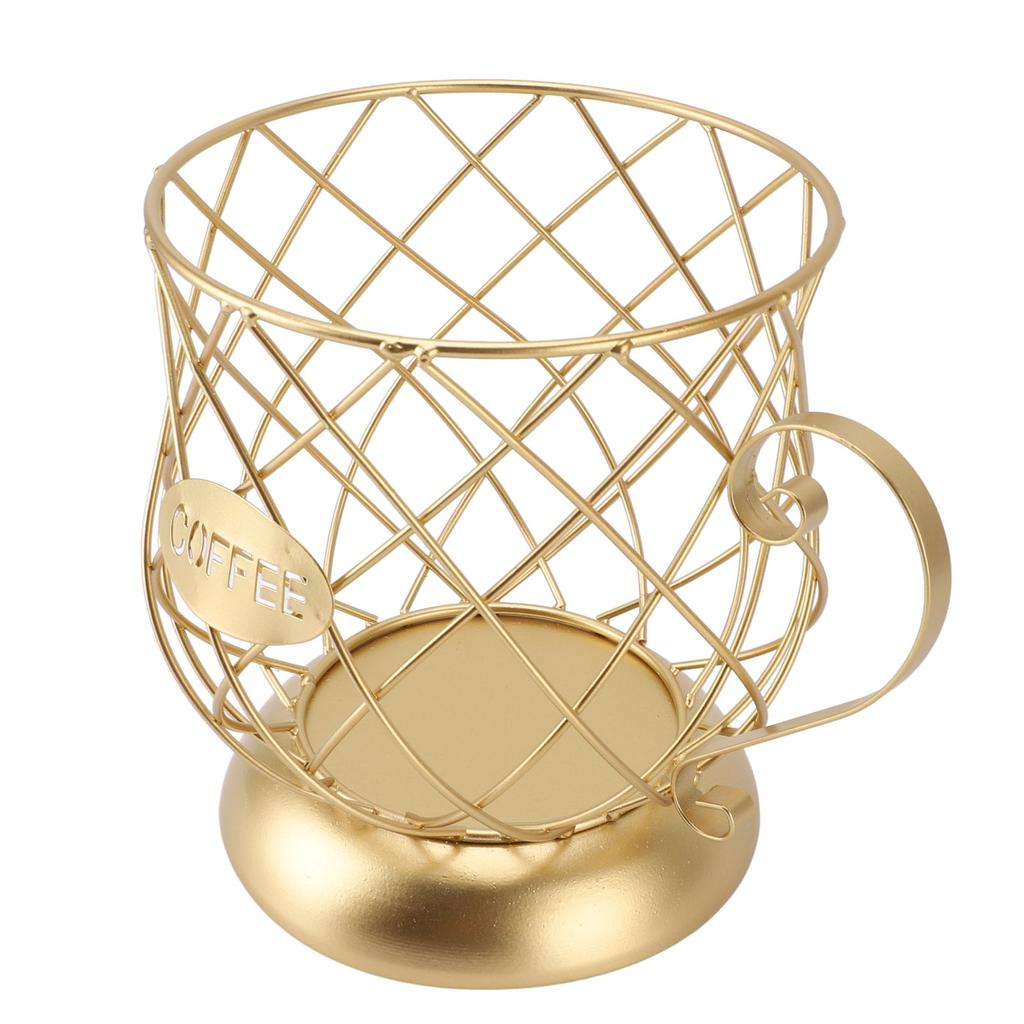 Coffee Pod Holder Innovative Modern Large Capacity Electroplating Metal Coffee Capsule Basket for