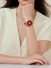 EUTOUR Magnetic Watch with Camouflage and Casual Quartz Magnetic Ball 3 ATM Water 36mm Gold and Red Resin Strap Women's Dial, Stylish, Elegant,