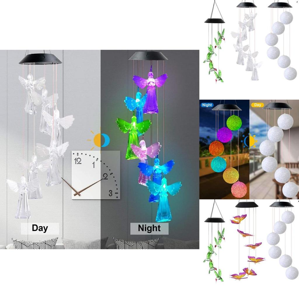 Colorful Solar-powered Wind Chime Lights For Magical Garden Atmosphere