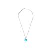 Collier - LUXENTER - Ankru (Africa Fantasia) - Zircone topaze bleue - Finition rhodium argent - Pendentif 14 mm, 42+3 cm