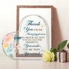 2D Flat, Heart-Shaped Acrylic Thank You Gift Desk Decor Plaque, Inspirational Message & Floral Thank You Card-like Design, Suitable for Wall Decoratio