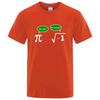 Summer Round Neck Math Formula Graphic Printed T-shirts Fashionable Casual Pure Cotton Short Sleeved Men's T-shirts