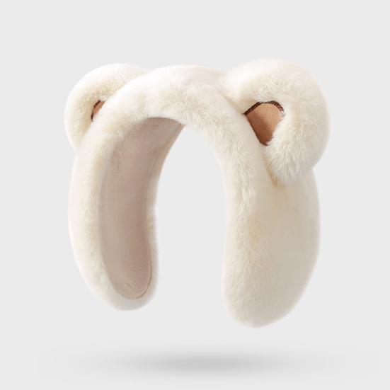 Winter Earmuffs Bear Ear Decor Thickened Plush Ear Warmers Enlarged Snow Day Earmuffs Thermal Insulation Earmuffs