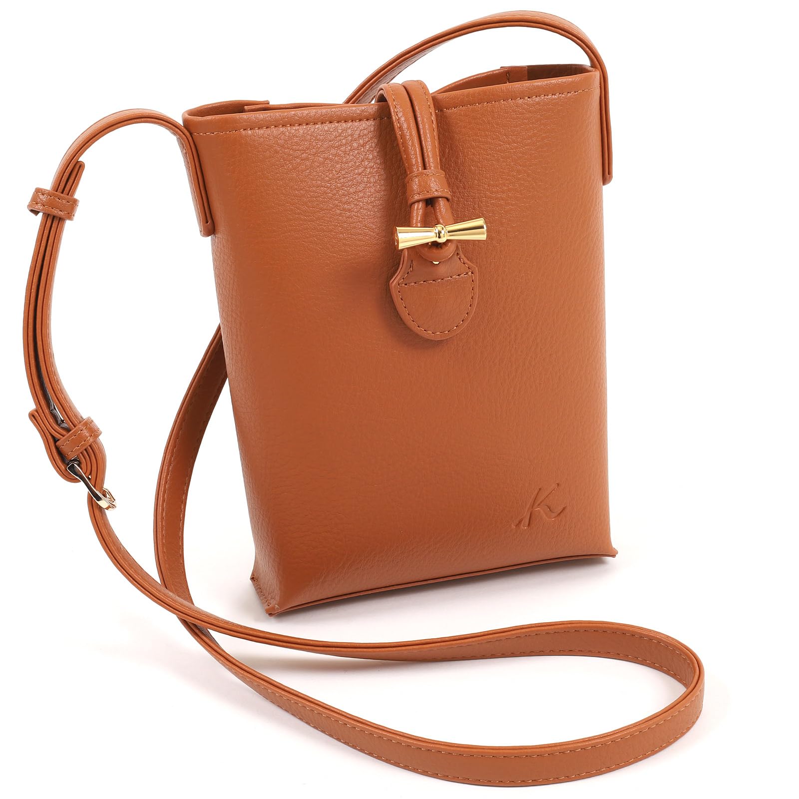 

Unlined and roughly lightweight crossbody shoulder bag Camel 61611 [Kitamura] Z-0631 Women s [Brown]