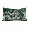 Breathable Christmas Pillowcases House Snowflake Embroidery Pillow Case  Christmas Decor