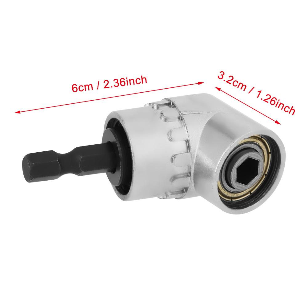 1/4in 105 Degree Angle Hex Extension Drill Bit Chromium Vanadium Alloy Steel Adjustable Screwdriver Socket Holder Adapter