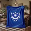 Coperta in Pile a Tema Portsmouth FC Morbida e Accogliente Coperta di Peluche per Camera da Letto Divano Viaggio