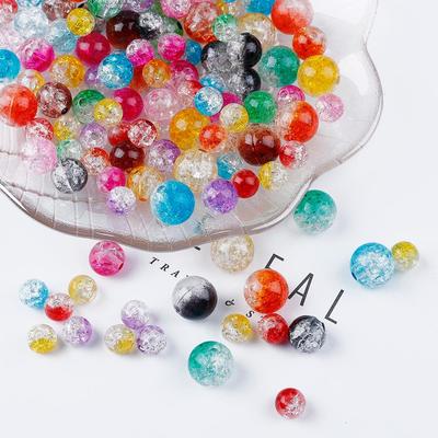 30-100 Piezas Cuentas Acrílicas Agrietadas Cuentas Espaciadoras Sueltas Para Fabricación de Joyería DIY Collar Pulsera