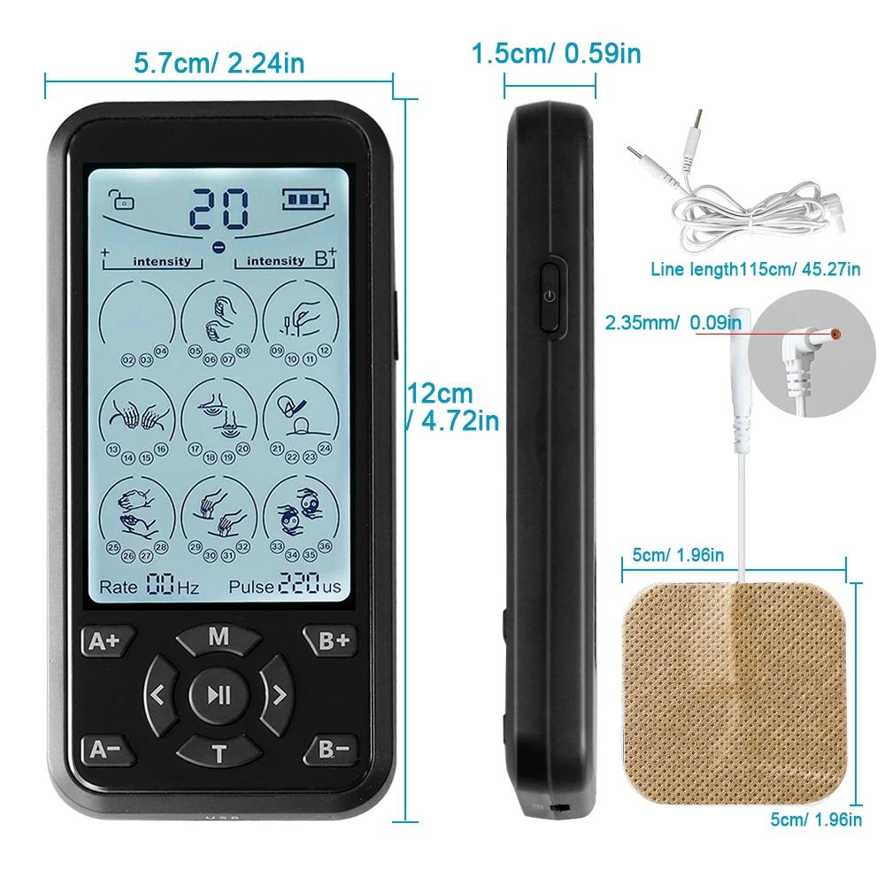 36 Modes Electric Tens Relax Muscle Stimulator EMS Acupuncture Body Massager Digital Therapy Slimming Machine Electrostimulator