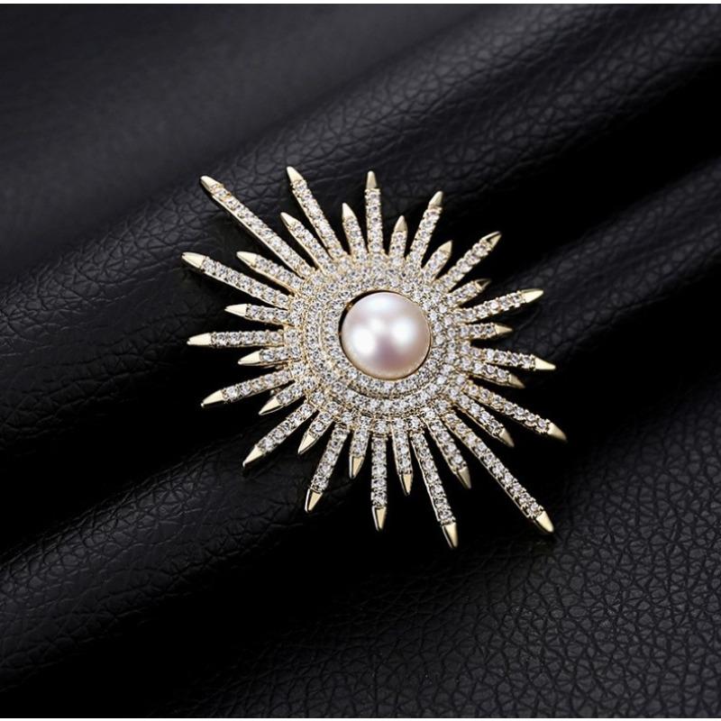 New Alloy Brooch High-end Niche Women's Peony High-end Pin Coat Suit High-end Versatile Brooch