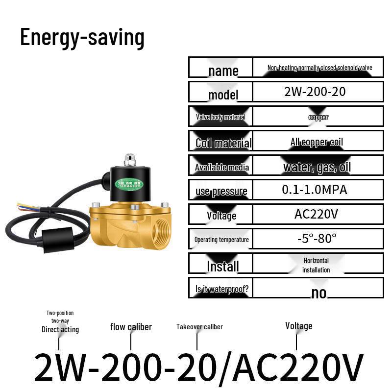 Elektryczny zawór elektromagnetyczny - 1 cal, 4 punkty, normalnie zamknięty, 12V/24V/220V Sterowanie wodą i odpływem