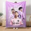 Leo Messi's Iconic Jersey Blanket Warmthful Decor Suitable for Bed Picnics Seaside Four Seasons Universal Stylish Decor Birthday Christmas Gift Blanke