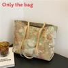 Canvas Tote Bag For Women Large Capacity With Flower Print For Casual Daily Use