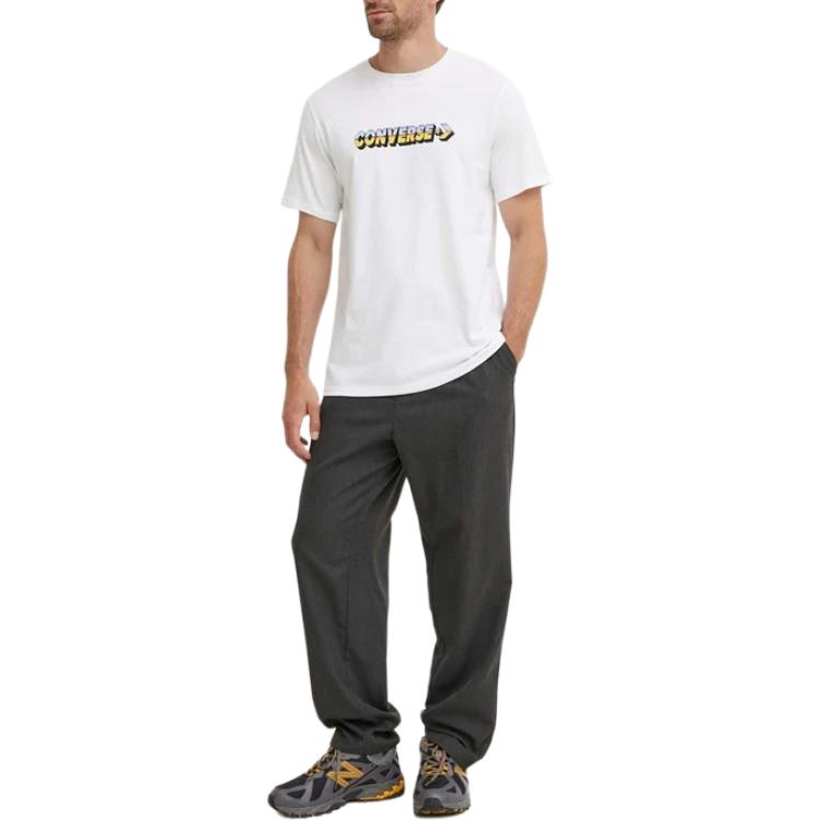 Converse T Shirts Unisex White Crew Neck 10026416-A02