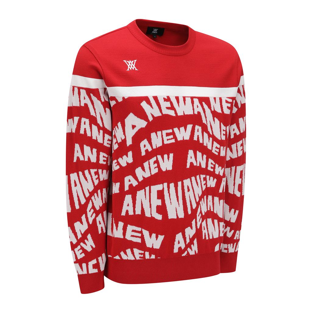 ANEW GOLF Men Sp Logo Pattern Sweater_Re